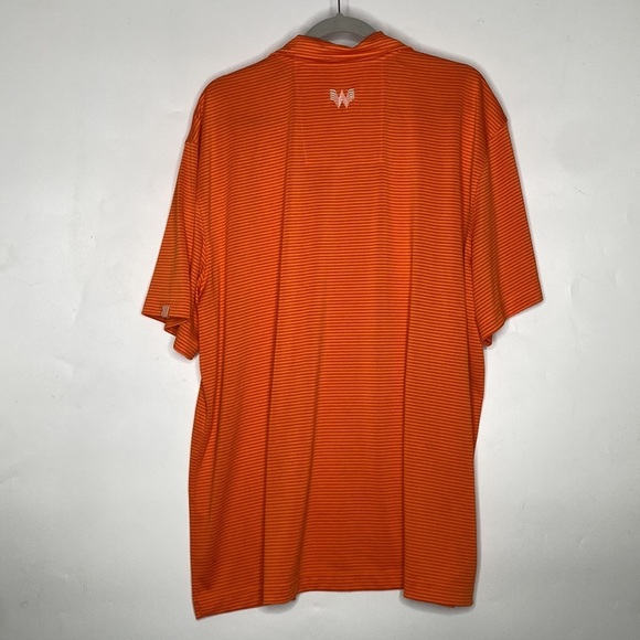 Whataburger Men’s Orange Striped Polo Shirt Breathable Lightweight size 2XL - Picture 7 of 9
